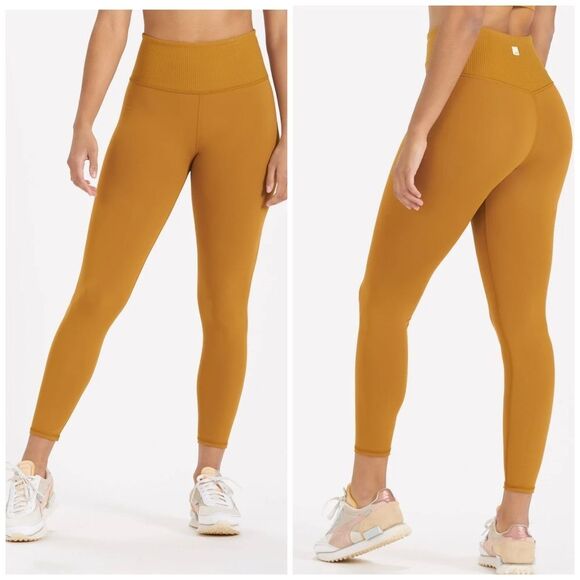 Vuori Rib‎ Studio Legging size XL NWT DARK GOLDEN Women's Performance Leggings - Picture 1 of 7